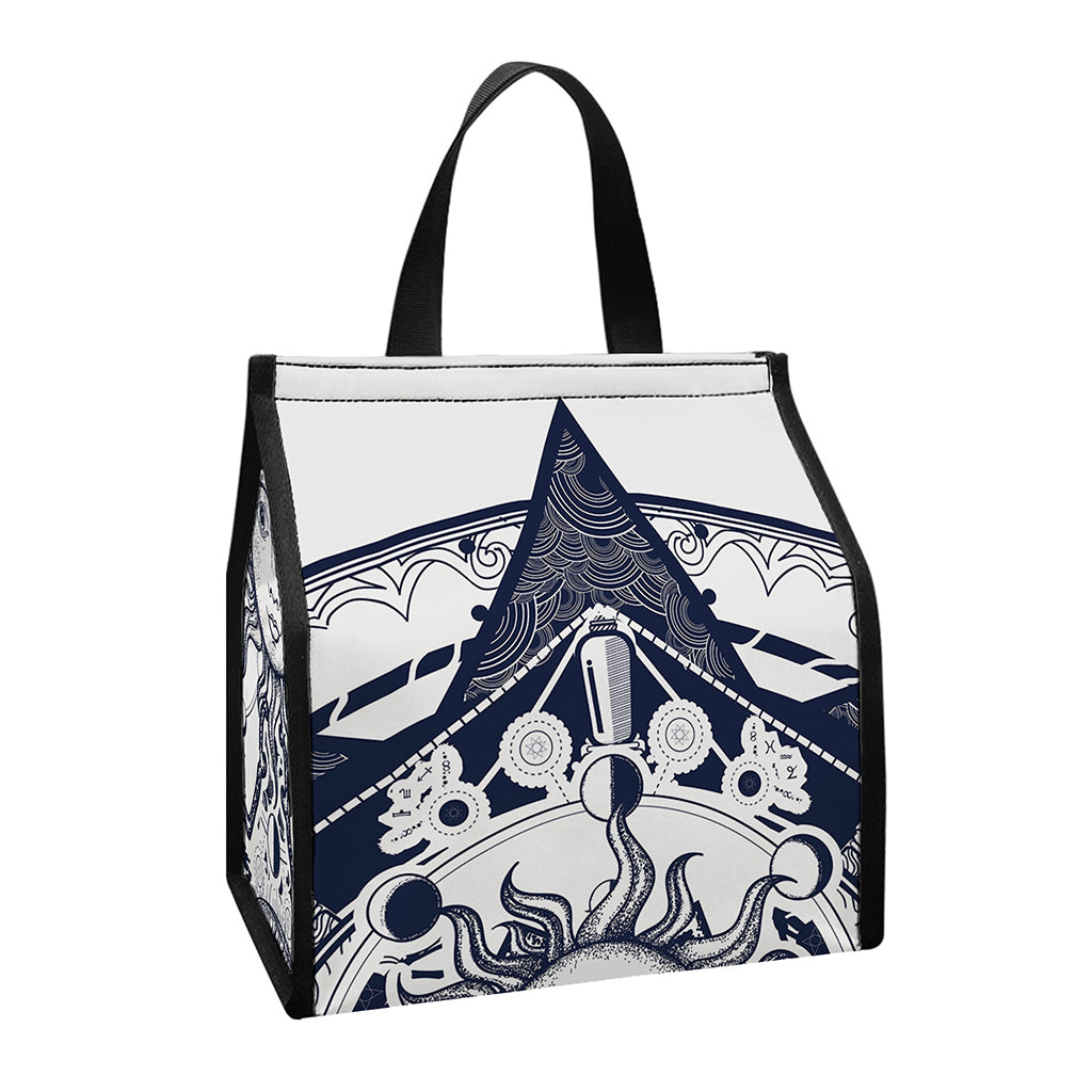 Vintage Masonic Freemasonry Print Insulated Lunch Tote