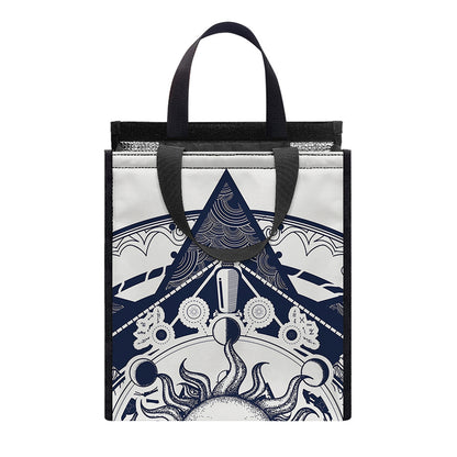 Vintage Masonic Freemasonry Print Insulated Lunch Tote