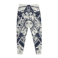Vintage Masonic Freemasonry Print Jogger Pants