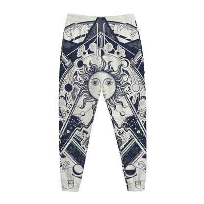 Vintage Masonic Freemasonry Print Jogger Pants