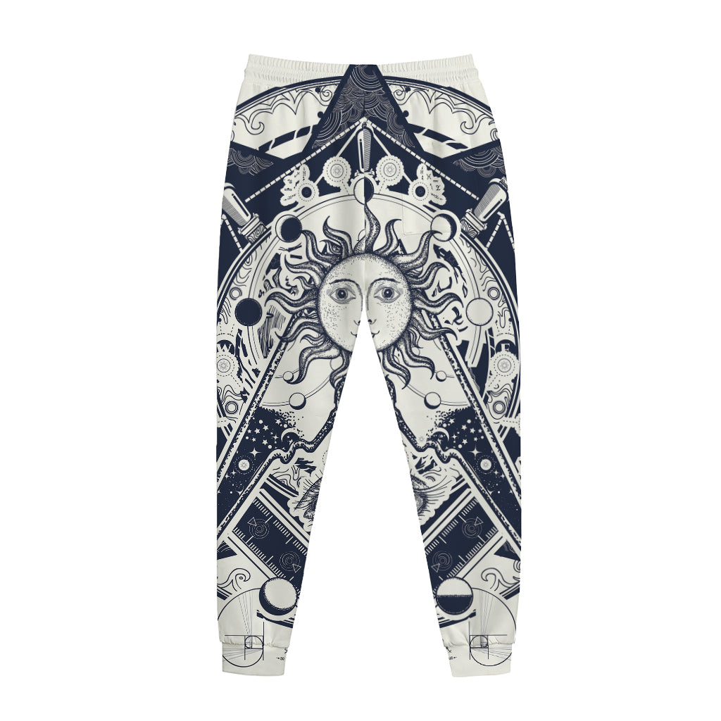 Vintage Masonic Freemasonry Print Jogger Pants