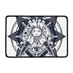 Vintage Masonic Freemasonry Print Kitchen Mat