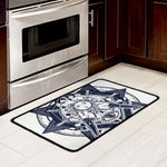 Vintage Masonic Freemasonry Print Kitchen Mat