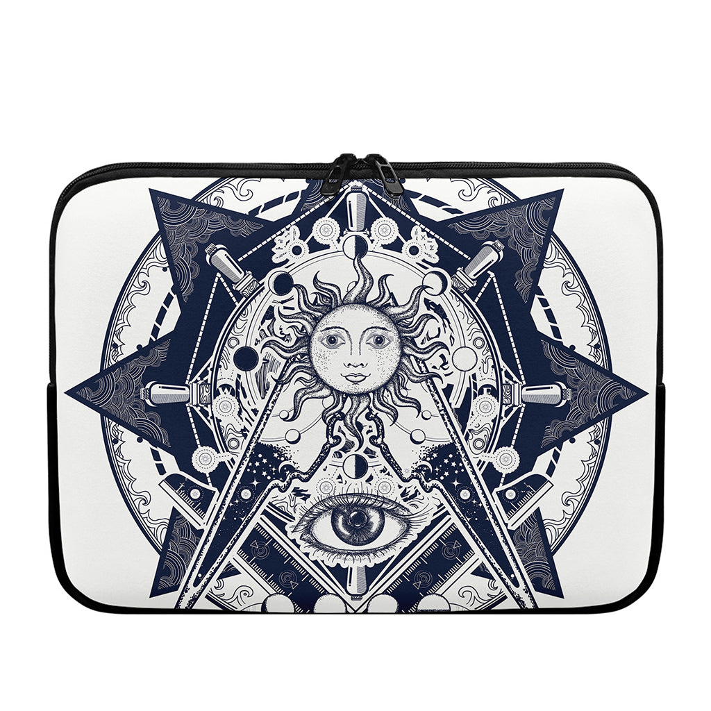 Vintage Masonic Freemasonry Print Laptop Sleeve
