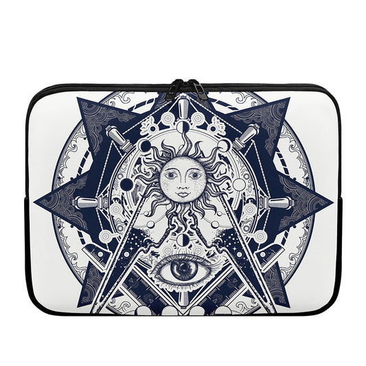 Vintage Masonic Freemasonry Print Laptop Sleeve