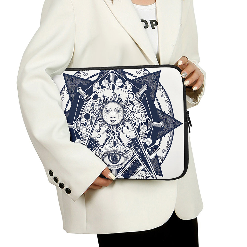 Vintage Masonic Freemasonry Print Laptop Sleeve