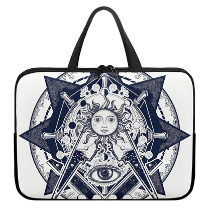 Vintage Masonic Freemasonry Print Laptop Sleeve With Handle