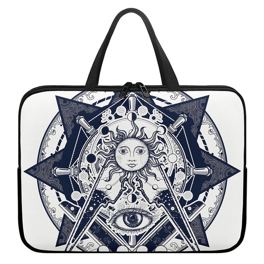 Vintage Masonic Freemasonry Print Laptop Sleeve With Handle