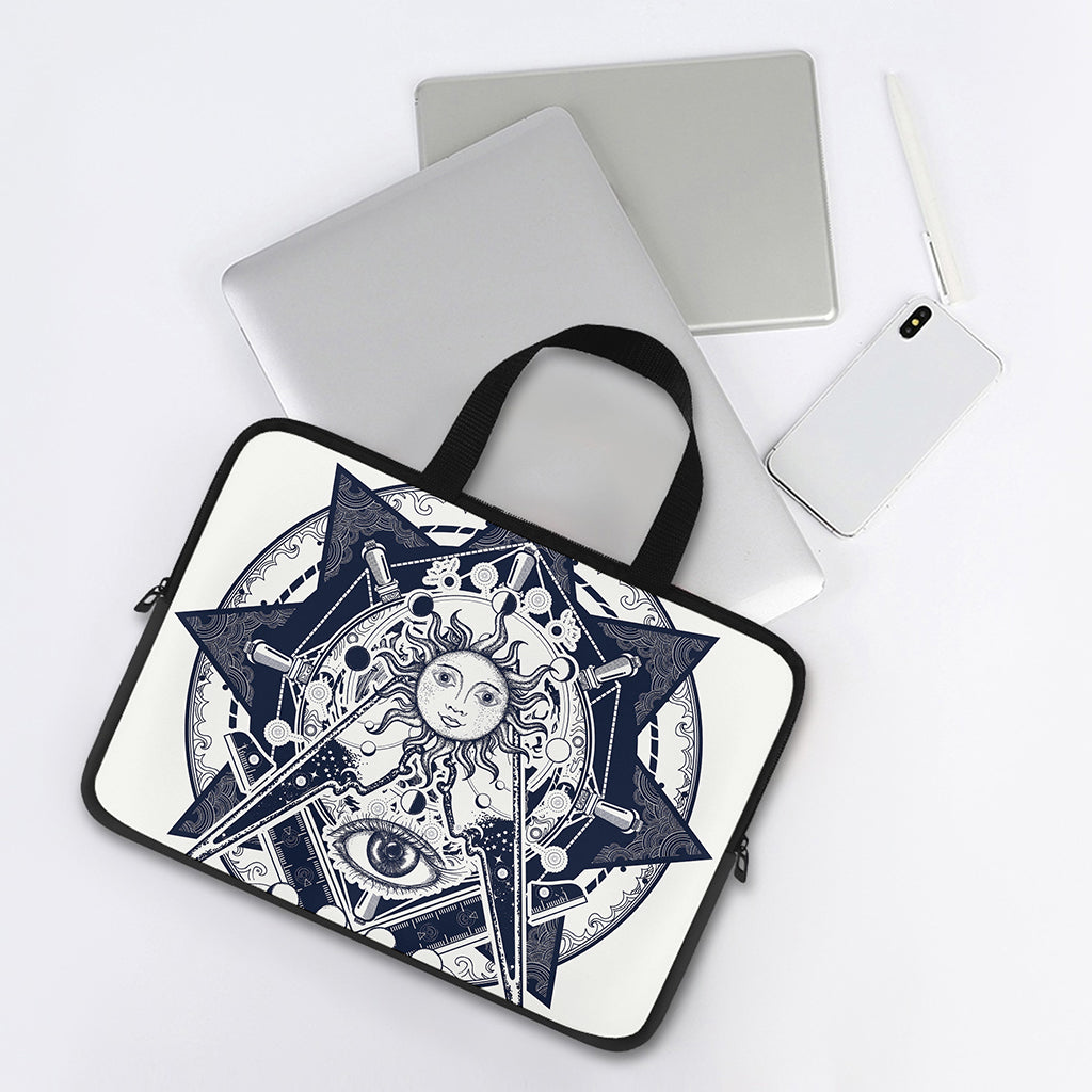 Vintage Masonic Freemasonry Print Laptop Sleeve With Handle