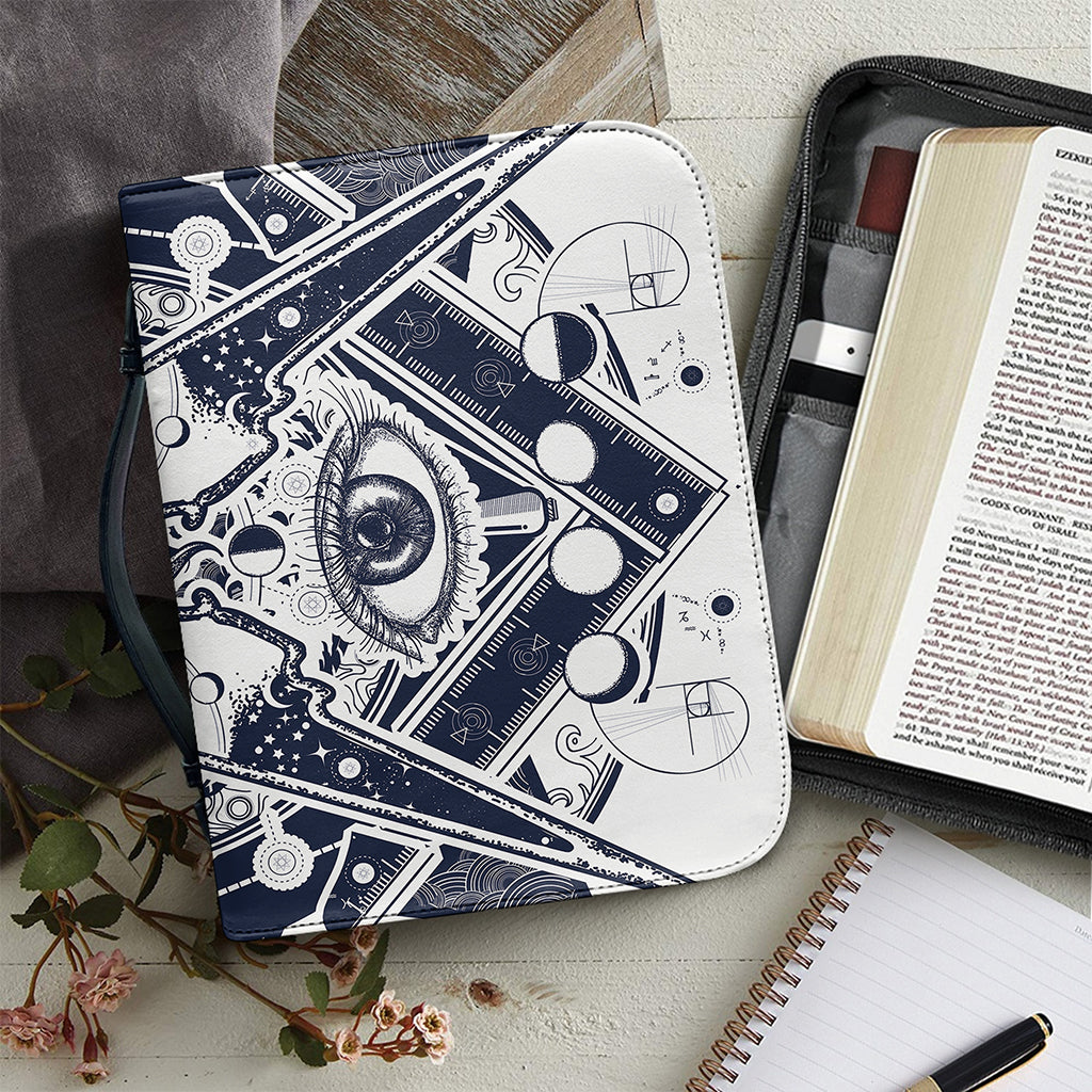 Vintage Masonic Freemasonry Print Leather Bible Cover