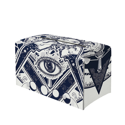 Vintage Masonic Freemasonry Print Leather Tissue Box Cover