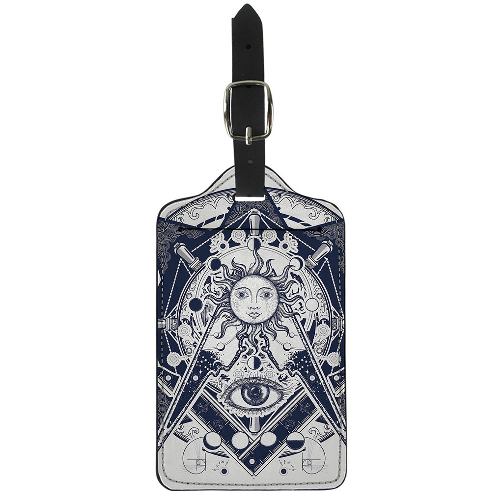 Vintage Masonic Freemasonry Print Luggage Tag