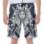 Vintage Masonic Freemasonry Print Men's Beach Shorts