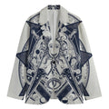 Vintage Masonic Freemasonry Print Men's Blazer