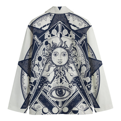 Vintage Masonic Freemasonry Print Men's Blazer