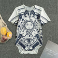 Vintage Masonic Freemasonry Print Men's Bodysuit