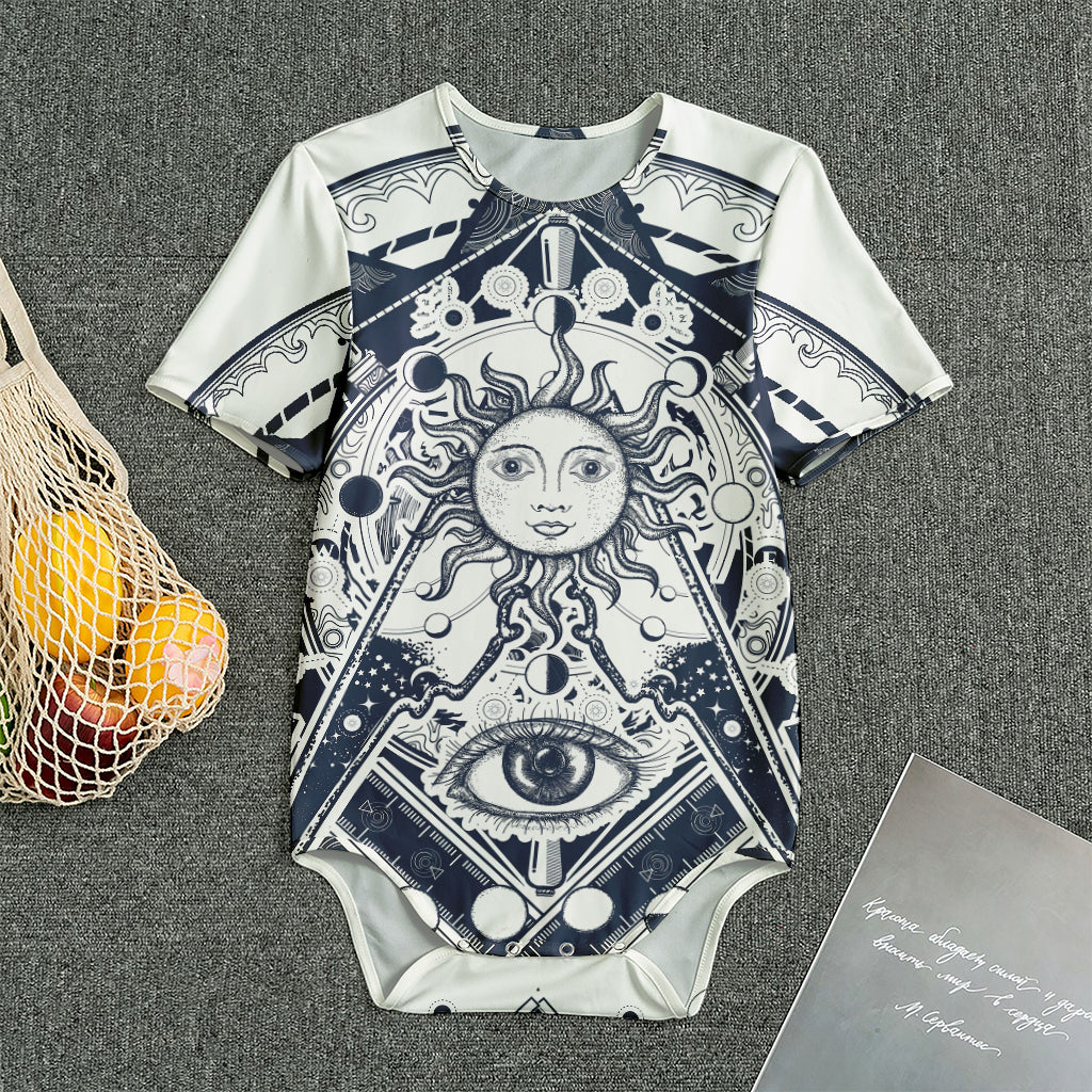 Vintage Masonic Freemasonry Print Men's Bodysuit