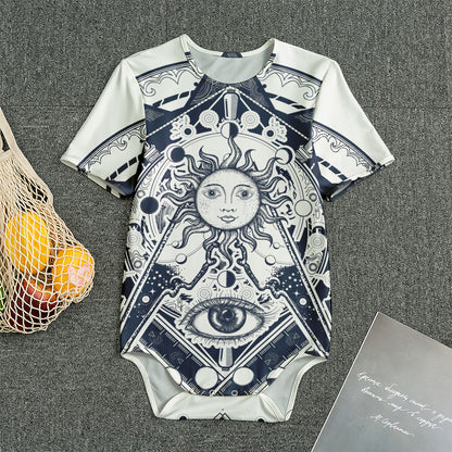 Vintage Masonic Freemasonry Print Men's Bodysuit