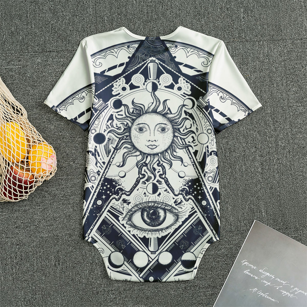 Vintage Masonic Freemasonry Print Men's Bodysuit