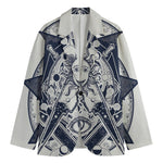 Vintage Masonic Freemasonry Print Men's Cotton Blazer