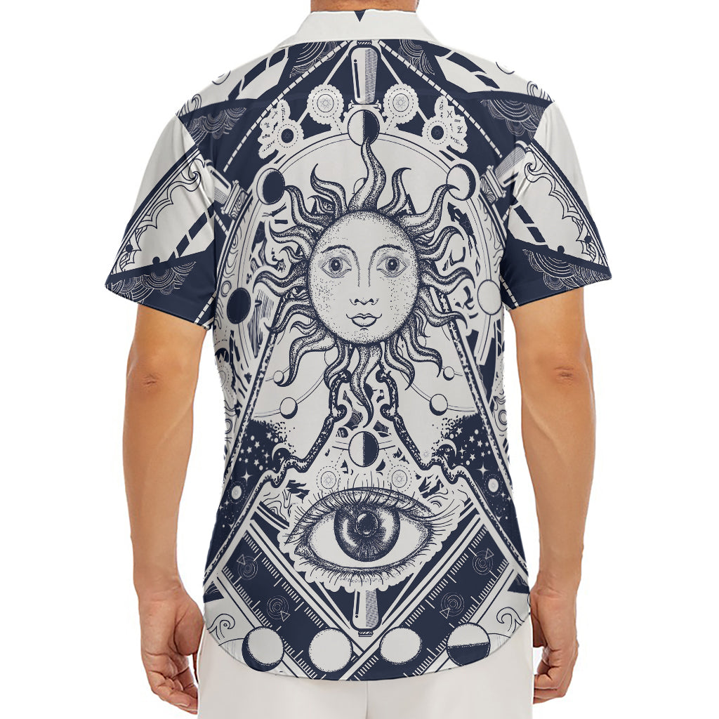 Vintage Masonic Freemasonry Print Men's Deep V-Neck Shirt