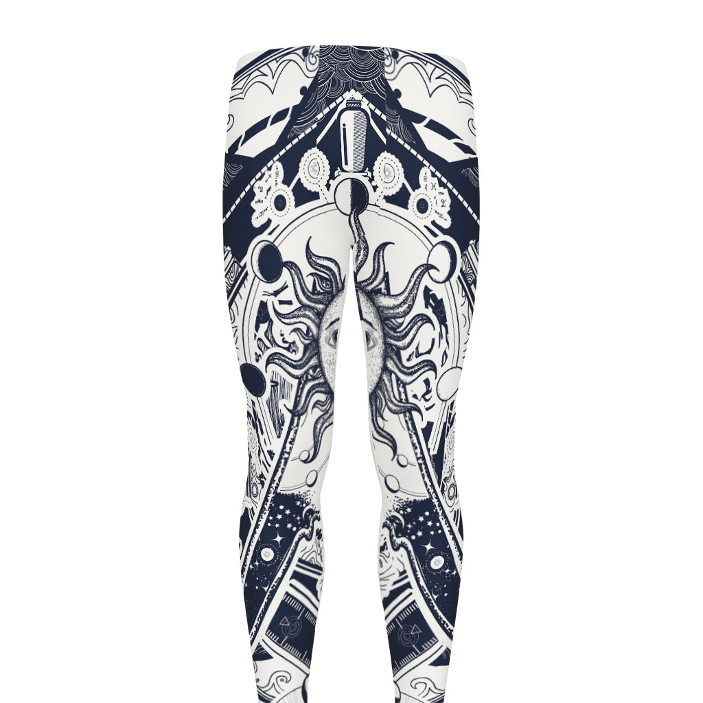 Vintage Masonic Freemasonry Print Men's leggings