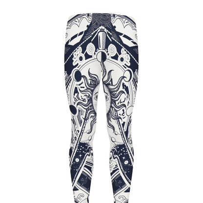 Vintage Masonic Freemasonry Print Men's leggings