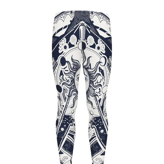 Vintage Masonic Freemasonry Print Men's leggings