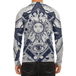 Vintage Masonic Freemasonry Print Men's Long Sleeve Rash Guard