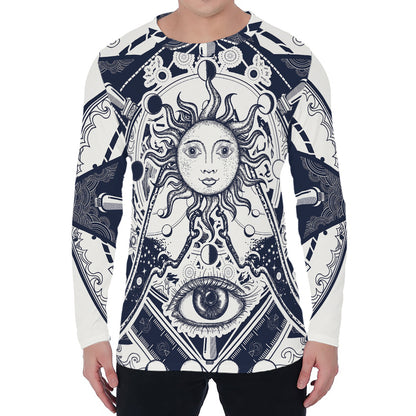 Vintage Masonic Freemasonry Print Men's Long Sleeve T-Shirt