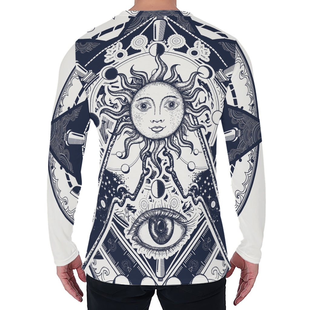 Vintage Masonic Freemasonry Print Men's Long Sleeve T-Shirt