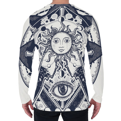 Vintage Masonic Freemasonry Print Men's Long Sleeve T-Shirt