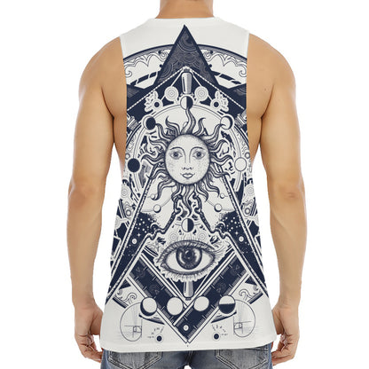 Vintage Masonic Freemasonry Print Men's Muscle Tank Top