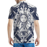 Vintage Masonic Freemasonry Print Men's Polo Shirt