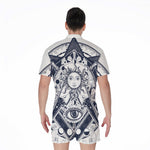 Vintage Masonic Freemasonry Print Men's Rompers