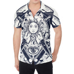 Vintage Masonic Freemasonry Print Men's Shirt