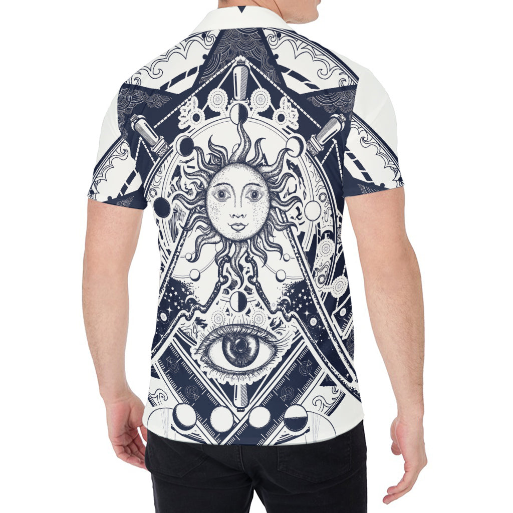 Vintage Masonic Freemasonry Print Men's Shirt