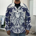 Vintage Masonic Freemasonry Print Men's Shirt Jacket