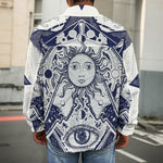 Vintage Masonic Freemasonry Print Men's Shirt Jacket