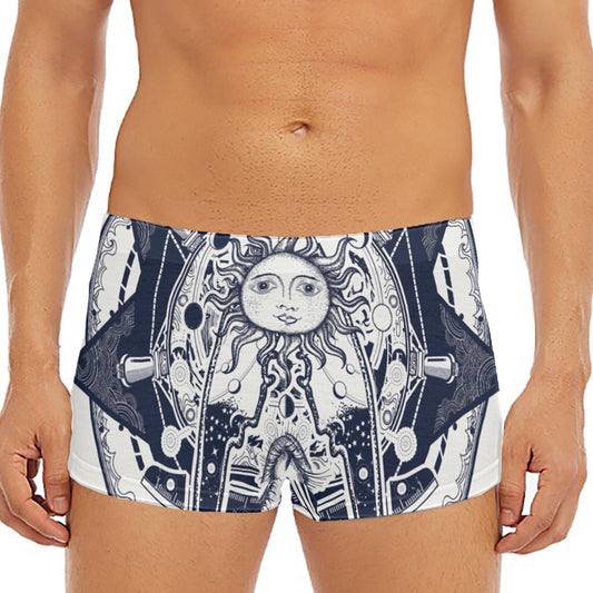 Vintage Masonic Freemasonry Print Men's Short Boxer Briefs