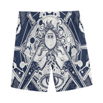 Vintage Masonic Freemasonry Print Men's Sports Shorts