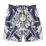 Vintage Masonic Freemasonry Print Men's Swim Trunks