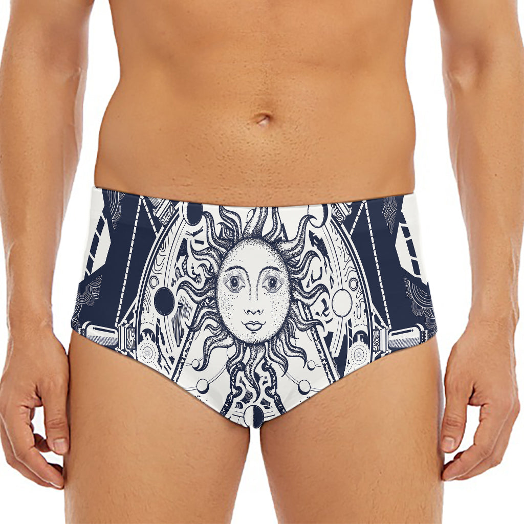 Vintage Masonic Freemasonry Print Men's Triangle Swim Briefs