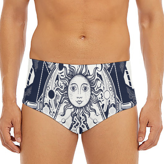 Vintage Masonic Freemasonry Print Men's Triangle Swim Briefs