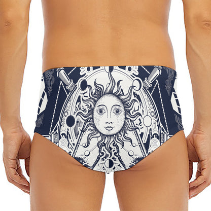 Vintage Masonic Freemasonry Print Men's Triangle Swim Briefs