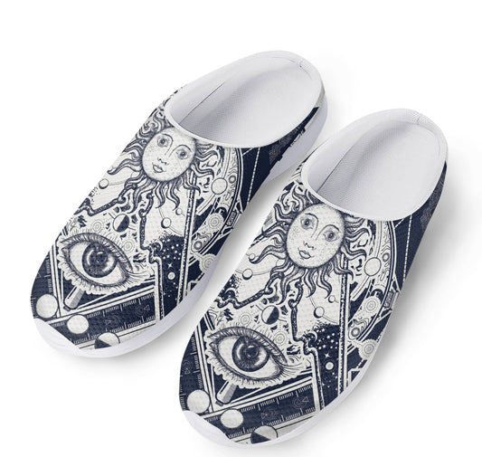 Vintage Masonic Freemasonry Print Mesh Casual Shoes