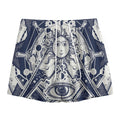 Vintage Masonic Freemasonry Print Mesh Shorts