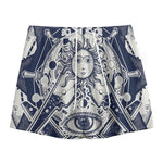 Vintage Masonic Freemasonry Print Mesh Shorts