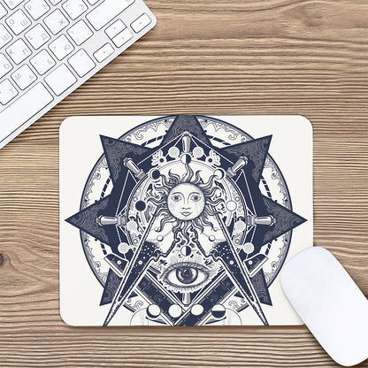 Vintage Masonic Freemasonry Print Mouse Pad