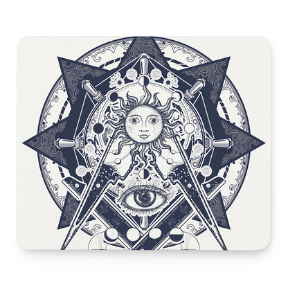 Vintage Masonic Freemasonry Print Mouse Pad